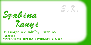 szabina kanyi business card